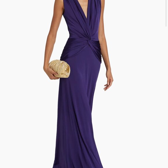 Chiara Boni La Petite Robe  Kinj Twisted V-Neck Gown - Picture 2 of 6